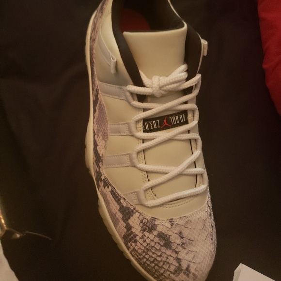tan snakeskin 11s